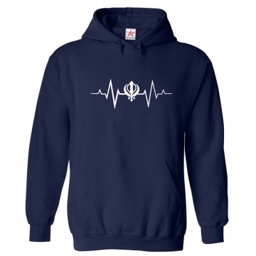 Sikh Khanda Sword Spiritual Sikhism Religious Sign Print Unisex Kids & Adult Pullover Hoodie									